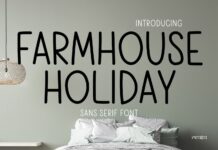 Farmhouse Holiday Font Poster 1