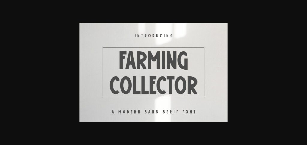 Farming Collector Font Poster 1