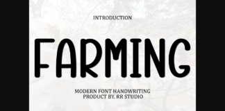 Farming Font Poster 1