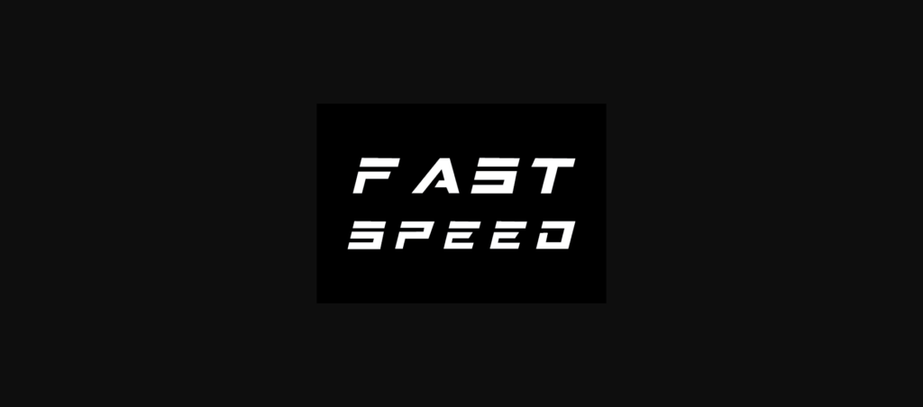 Fast Speed Font Poster 3
