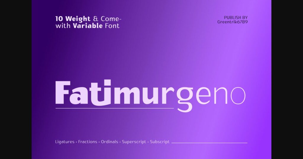 Fatimurgeno Font Poster 3