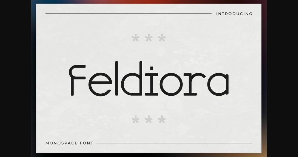 Feldiora Font Poster 3