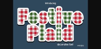 Festive Plaid Font Poster 1