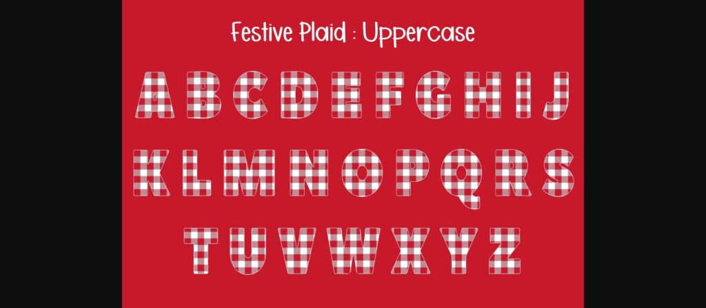 Festive Plaid Font Poster 5