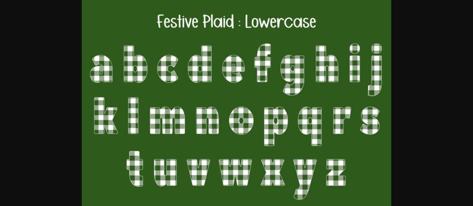 Festive Plaid Font Poster 6