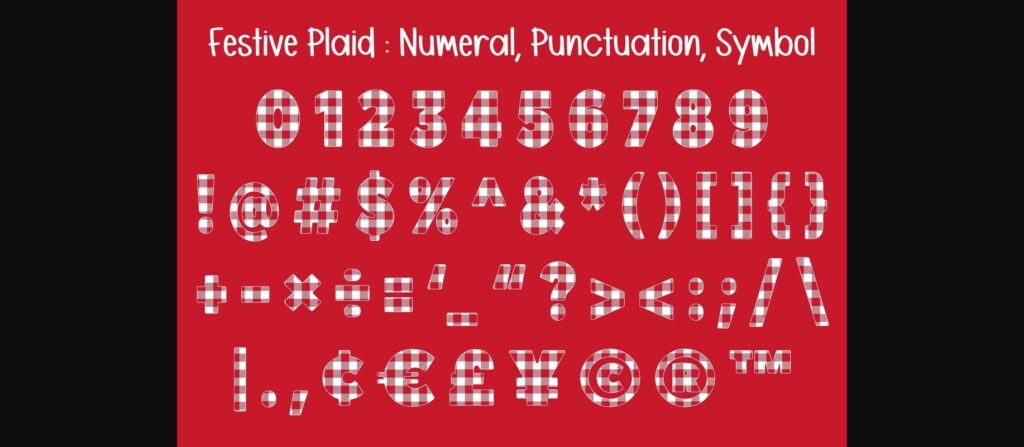 Festive Plaid Font Poster 7