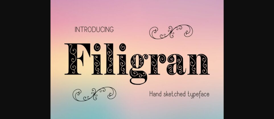 Filigran Font Poster 3