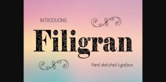 Filigran Font Poster 1