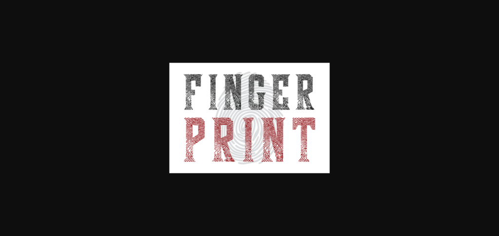 Finger Print Font Poster 1