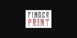 Finger Print Font Poster 1