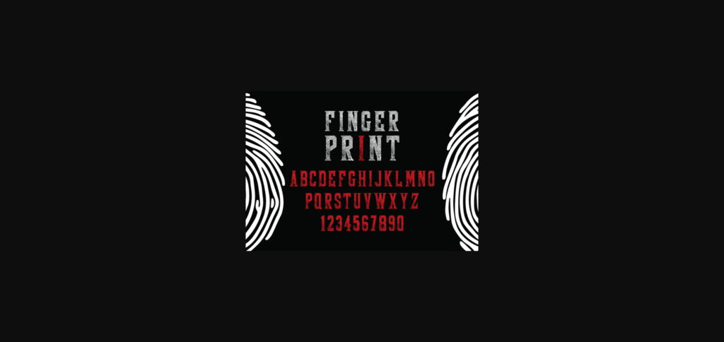 Finger Print Font Poster 4