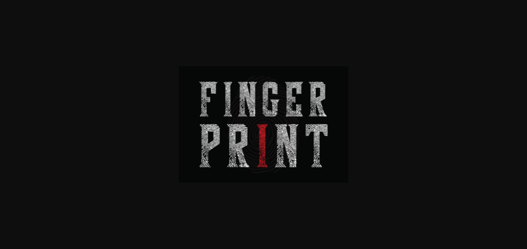 Finger Print Font Poster 5