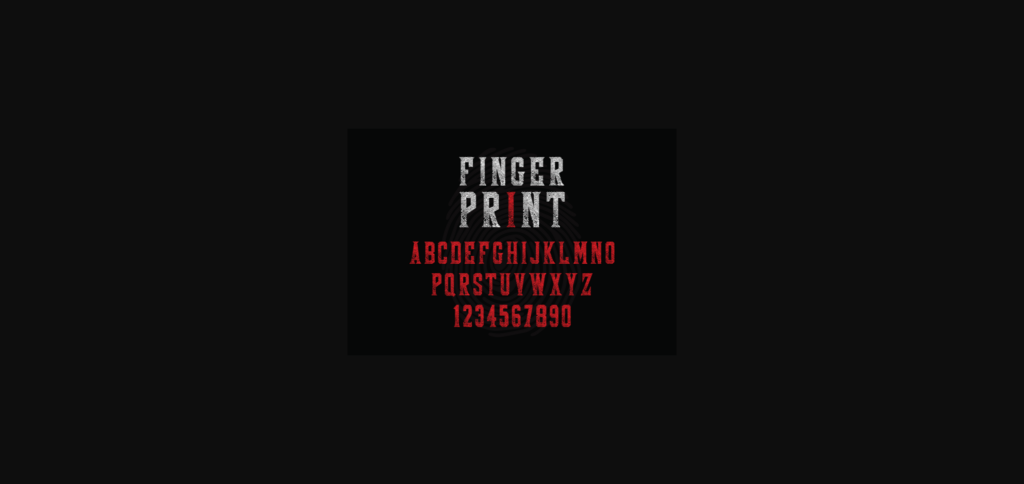 Finger Print Font Poster 6