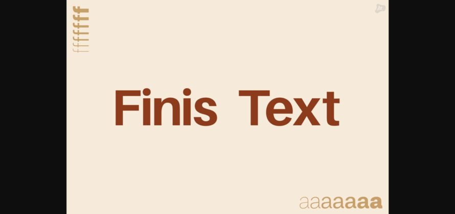 Finis Text Font Poster 3