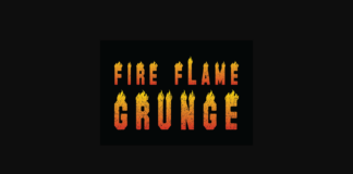 Fire Flame Grunge Font Poster 1