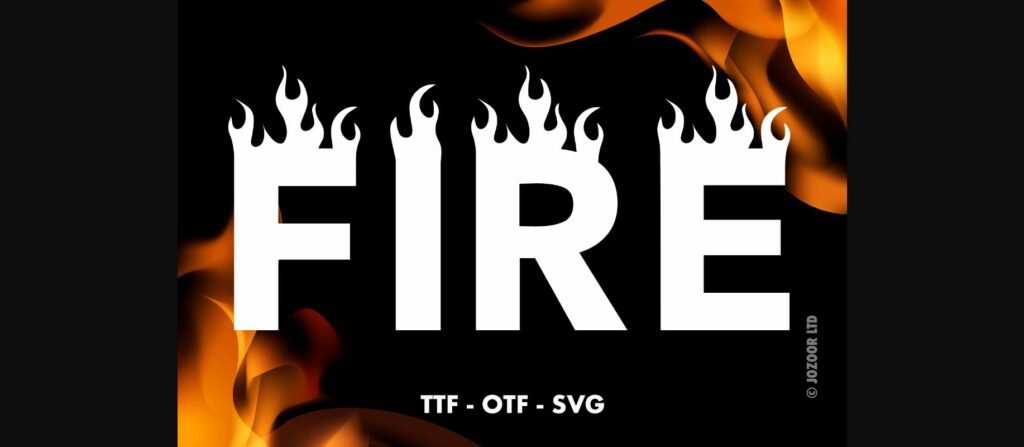 Fire Font Font Poster 1