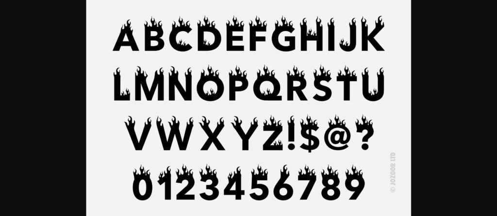 Fire Font Font Poster 2