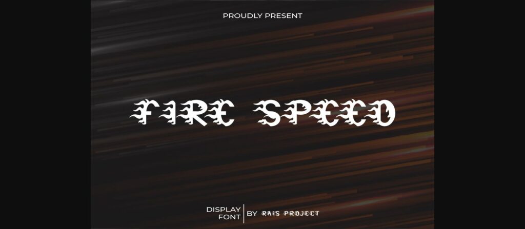 Fire Speed Font Poster 1