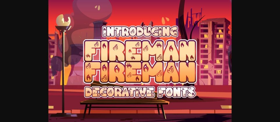 Fireman Font Poster 3