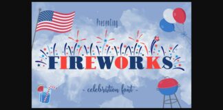 Fireworks Font Poster 1