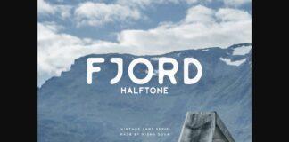 Fjord Halftone Font Poster 1