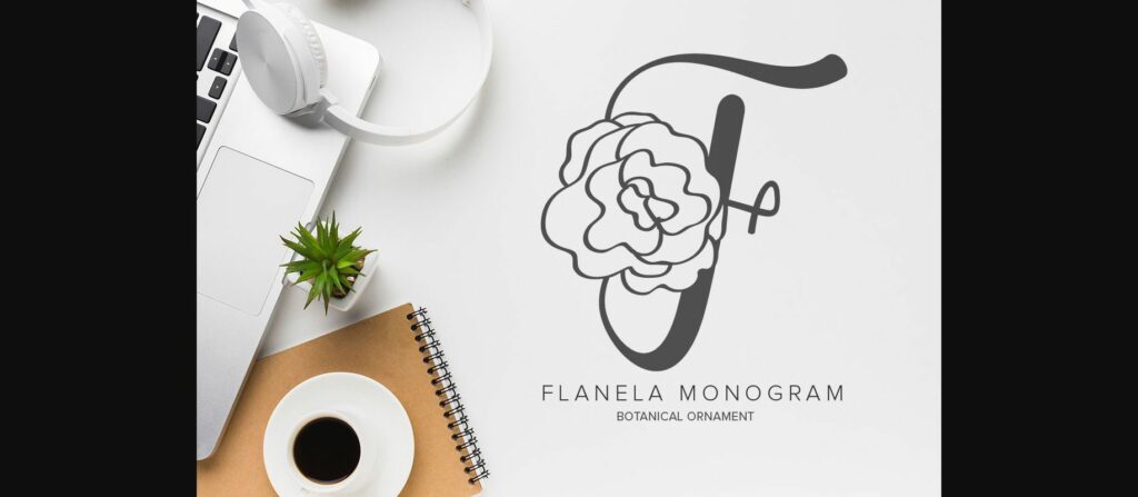 Flanela Monogram Font Poster 3