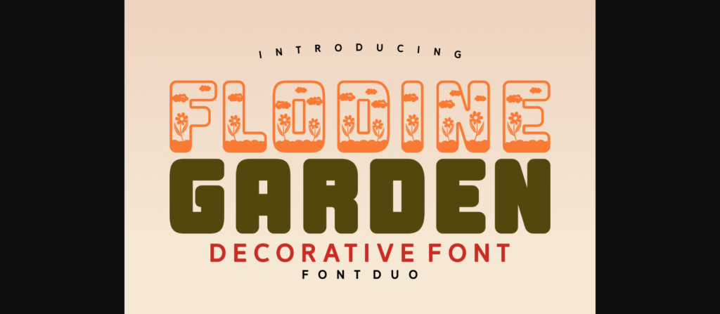 Flodine Garden Solid Font Poster 1