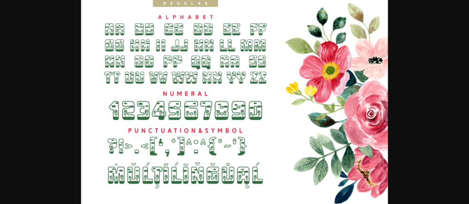 Flodine Garden Solid Font Poster 8