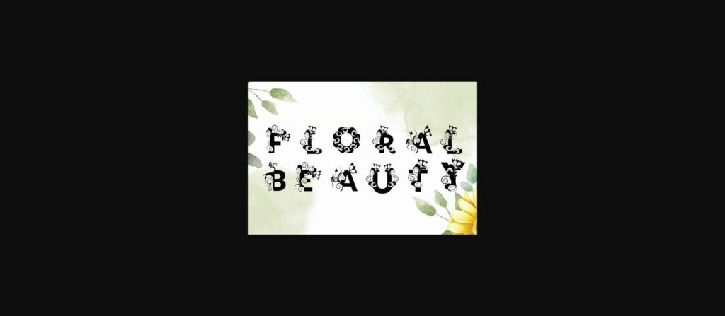 Floral Beauty Font Poster 4