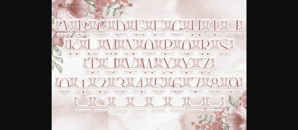 Floral Blossom Line Font Poster 6