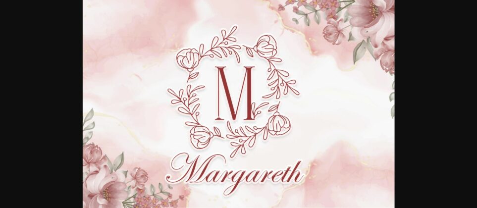 Floral Blossom Monogram Font Poster 2