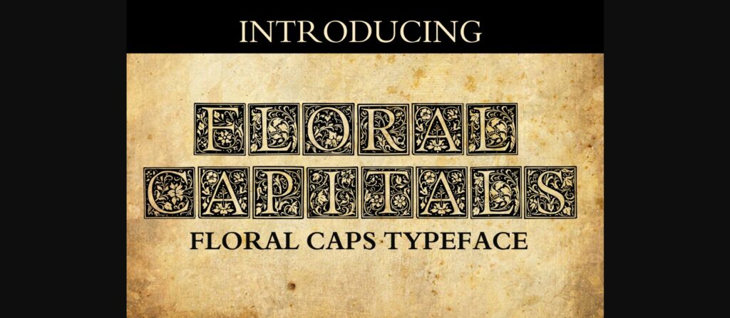 Floral Capitals Font Poster 1