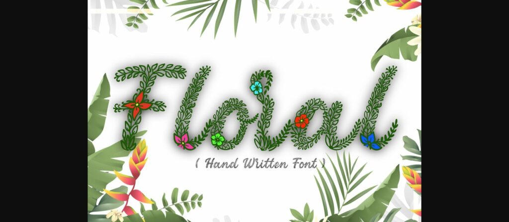 Floral Font Poster 3