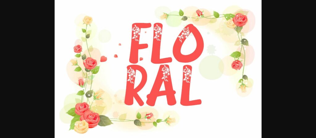 Floral Font Poster 3