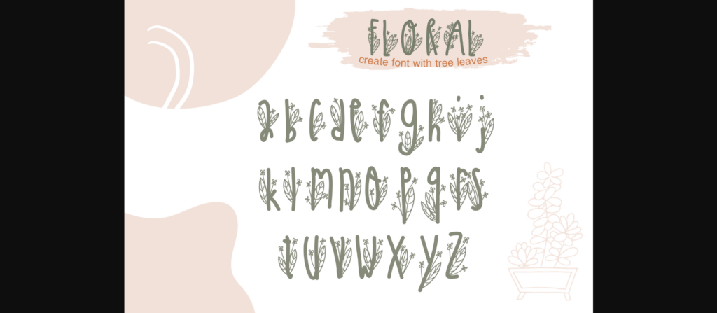 Floral Font Poster 5