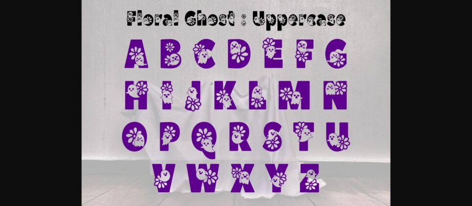 Floral Ghost Font Poster 5