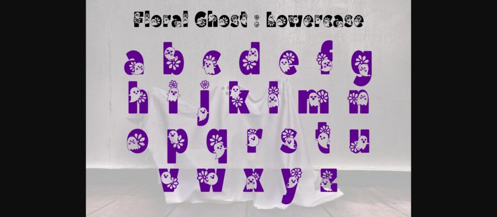 Floral Ghost Font Poster 6