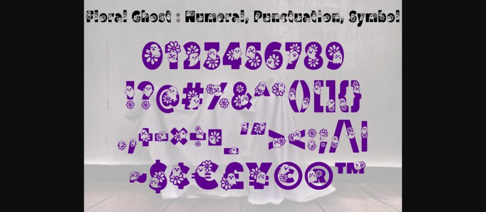 Floral Ghost Font Poster 7