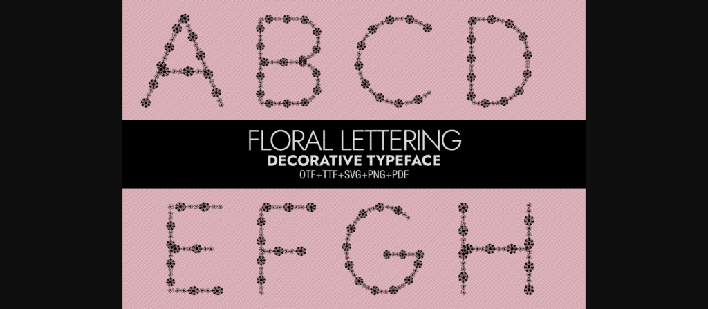 Floral Lettering Font Poster 1