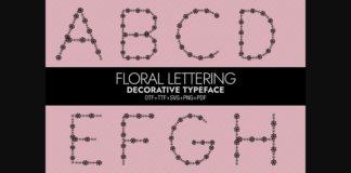 Floral Lettering Font Poster 1