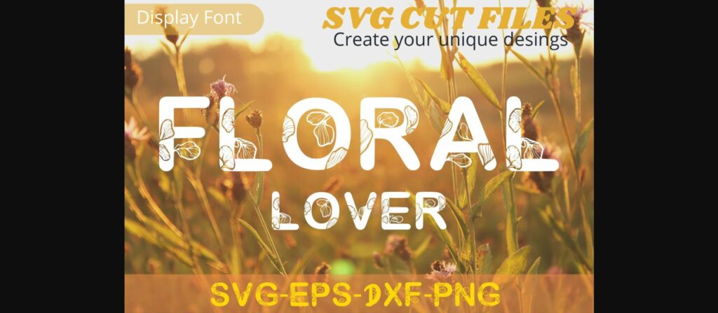 Floral Lover Font Poster 3