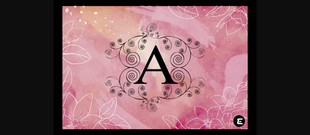 Floral Monogram Font Poster 1