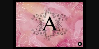 Floral Monogram Font Poster 1