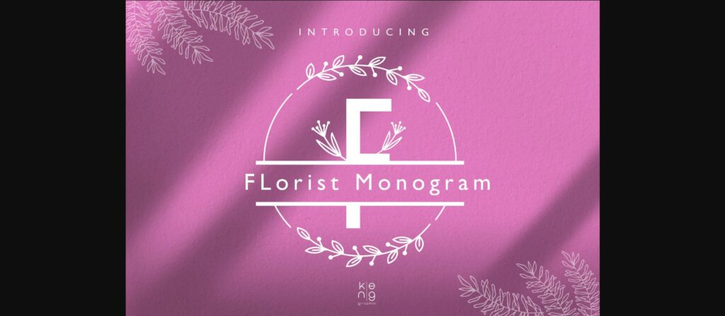 Florist Monogram Font Poster 1