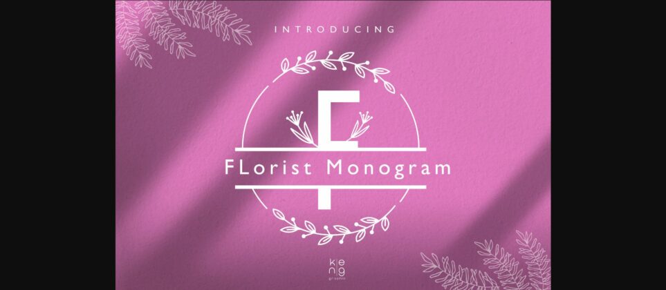 Florist Monogram Font Poster 3