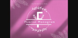 Florist Monogram Font Poster 1