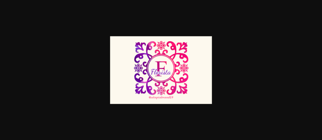 Florista Monogram Font Poster 3