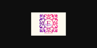 Florista Monogram Font Poster 1