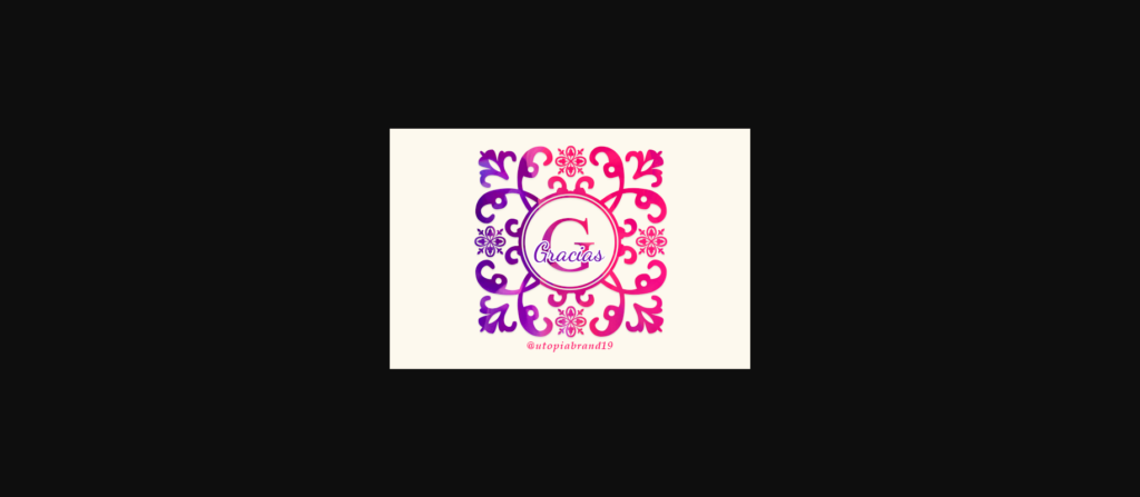 Florista Monogram Font Poster 8