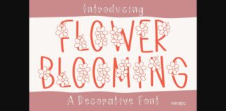 Flower Blooming Font Poster 1